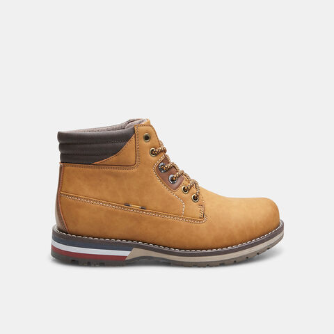 Botines de hombre efecto piel, Amarillo Botines de hombre efecto piel, Amarillo